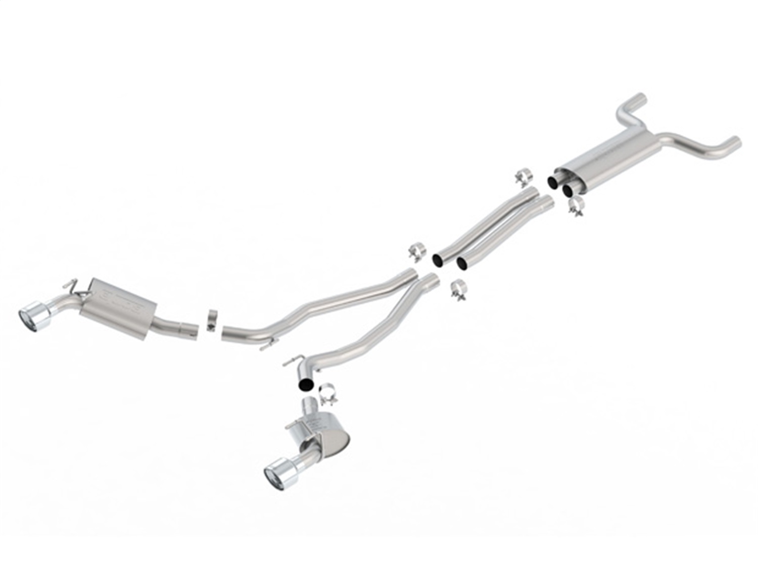 EC-Type, Touring Cat-Back Exhaust System, 2010-2013 Camaro SS 6.2L V8 Automatic/