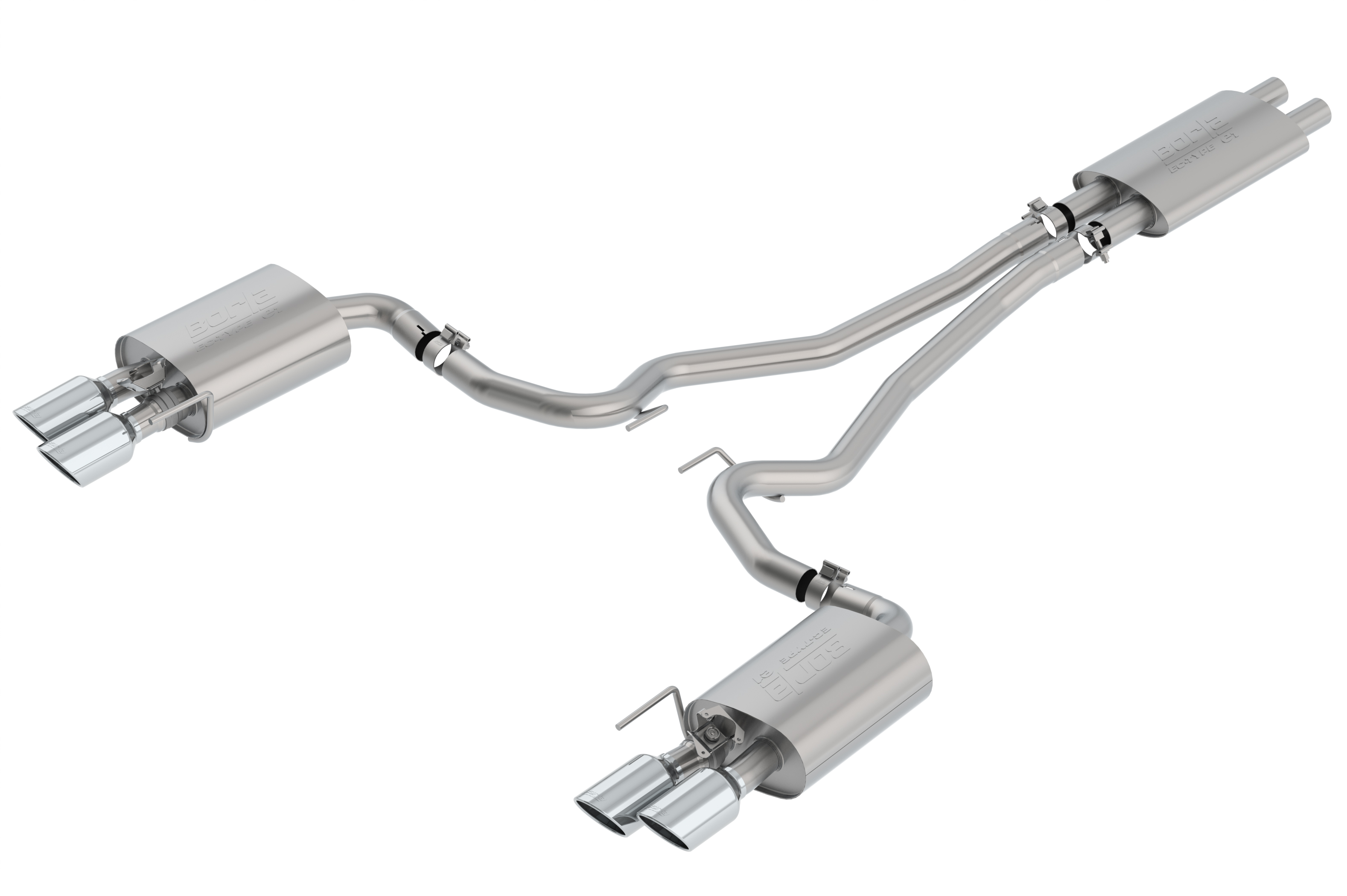 ECE Approved Touring Cat-Back Exhaust System, 2018-2020 Mustang V8 5.0L with Act
