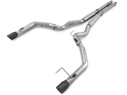 AWE Track Edition Cat-back Exhaust for S550 Mustang GT - Dual Tip - Diamond Blac