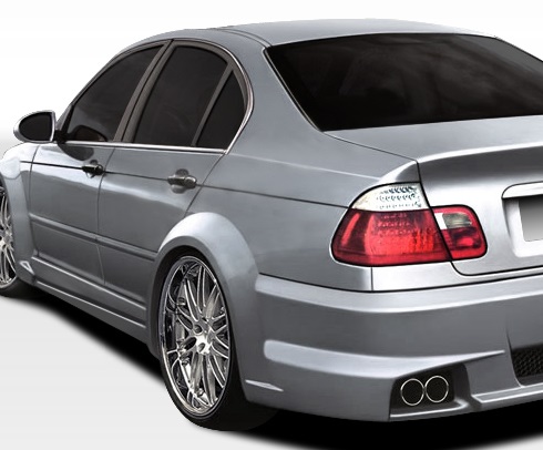 1999-2005 BMW 3 Series E46 4DR Duraflex I-Design Wide Body Rear Fender Flares -