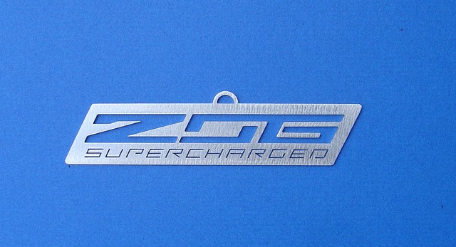 C7 Z06 Supercharged Corvette Metal Ornament - Silver