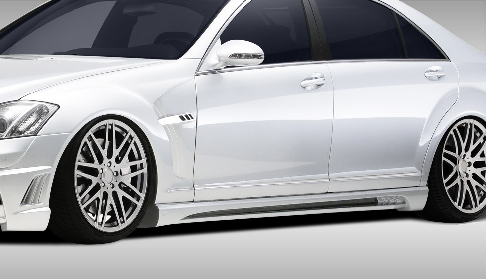 2007-2013 Mercedes S Class W221 Eros Version 2 Side Skirts Rocker Panels - 2 Pie