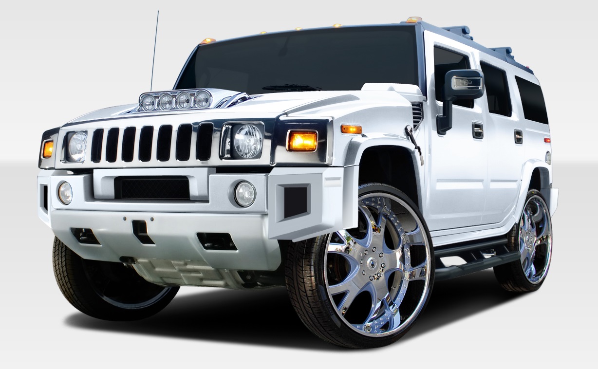 2003-2009 Hummer H2 Duraflex BR-N Body Kit - 9 Piece - Includes BR-N Front Add O