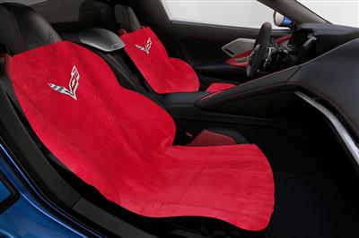 C8 Corvette Stingray 2020-2022 Seat Armour / Savers RED with C8 Logo