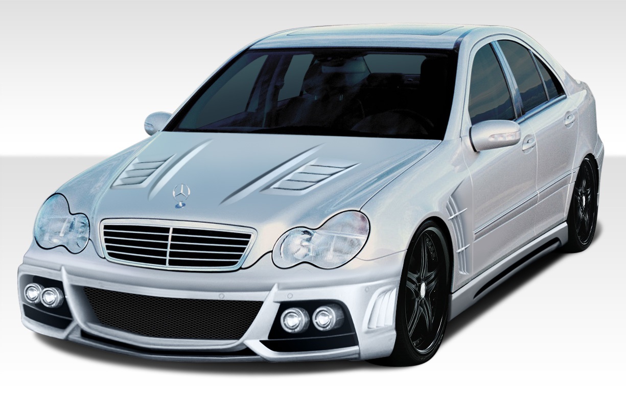 2001-2007 Mercedes C Class W203 Duraflex W-1 Body Kit - 7 Piece - Includes W-1 F