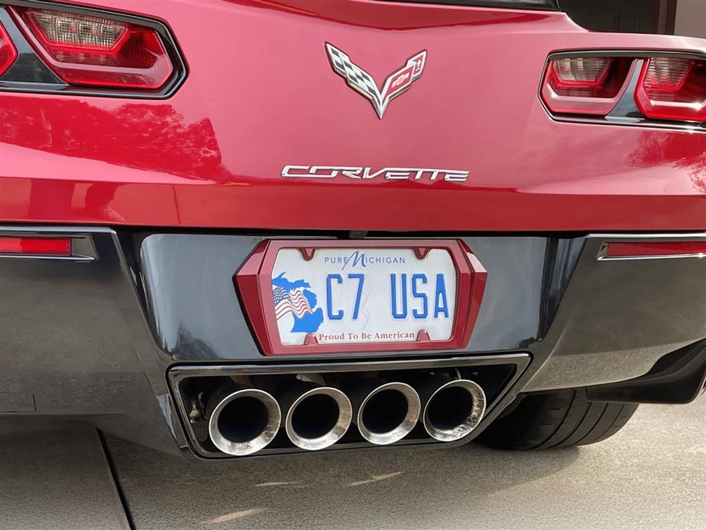 C8 Corvette 2020-2023 Molded Smoked Acrylic Tail Light Lens Blackout Set