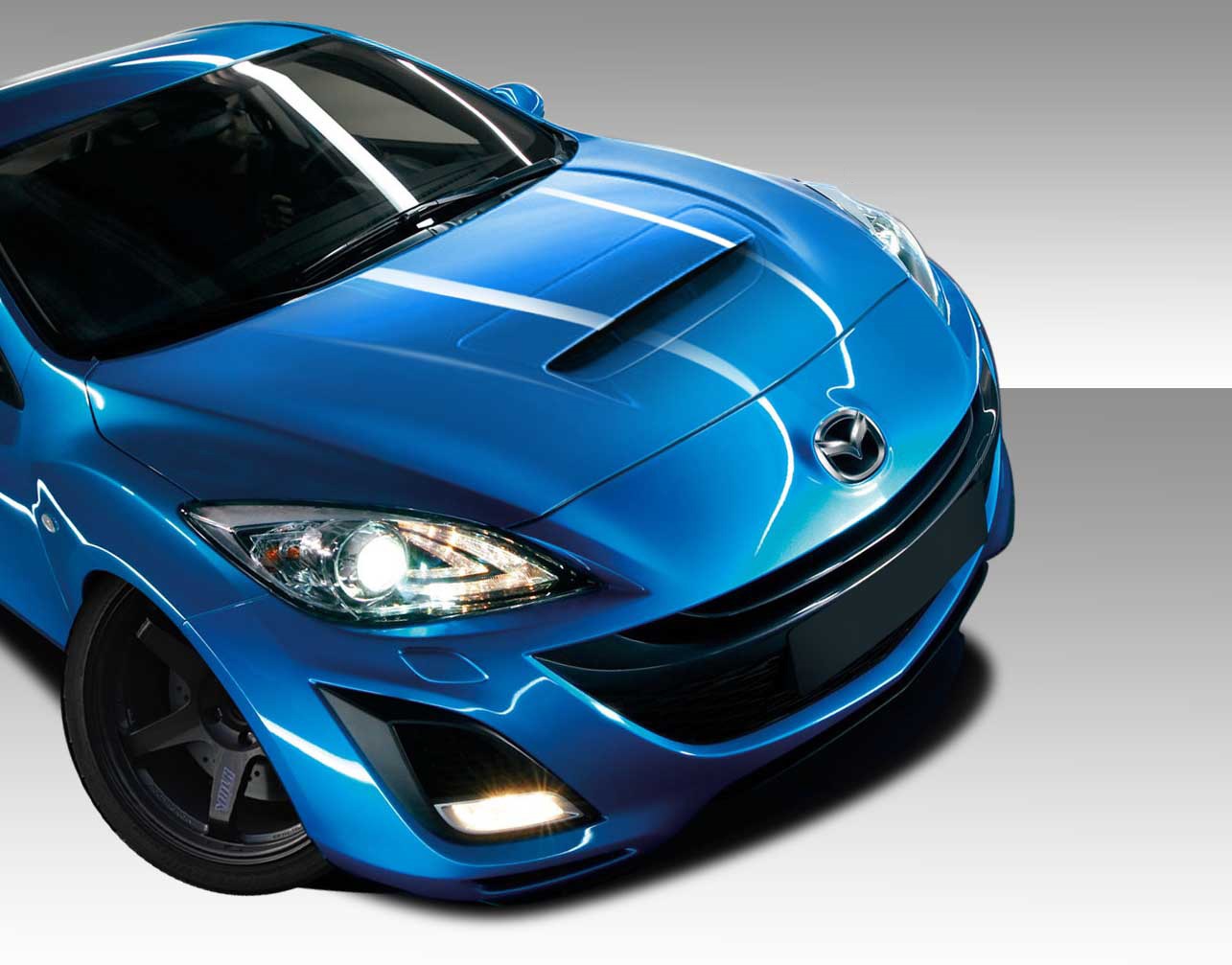 2010-2013 Mazda 3 Duraflex M-Speed Hood - 3 Piece