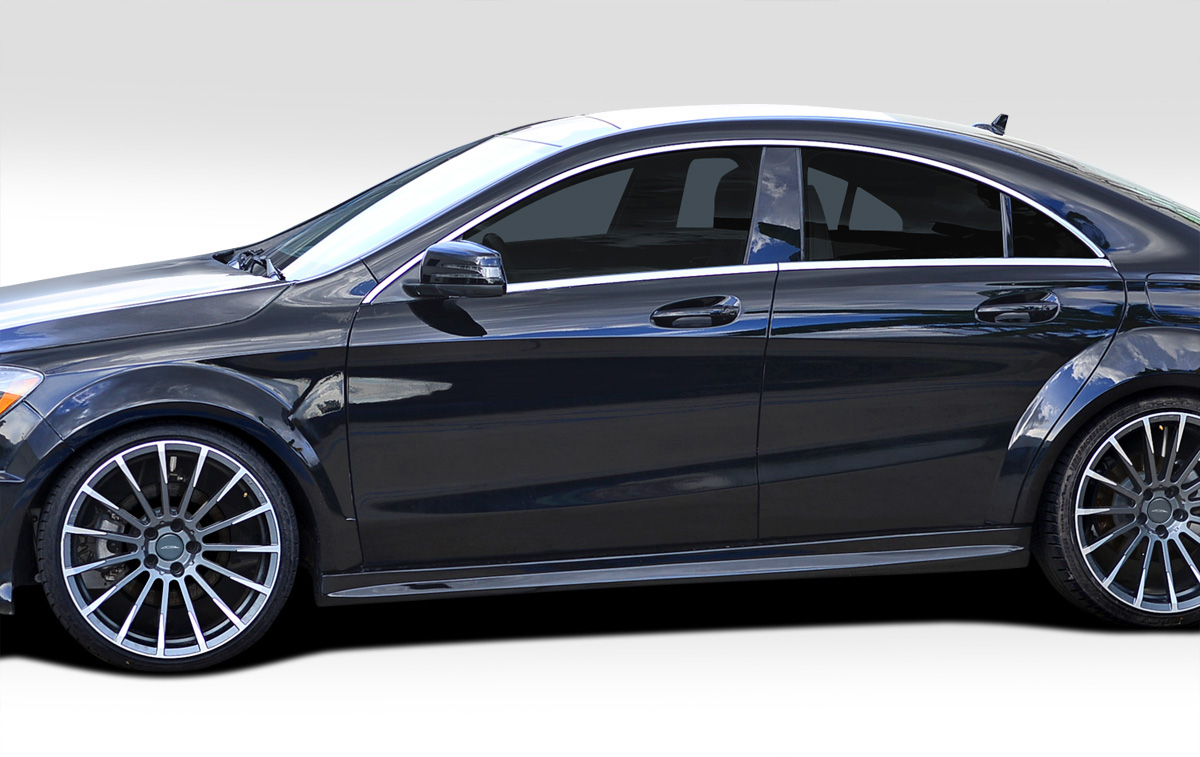 2014-2015 Mercedes CLA Class Duraflex Black Series Look Wide Body Side Skirt Roc