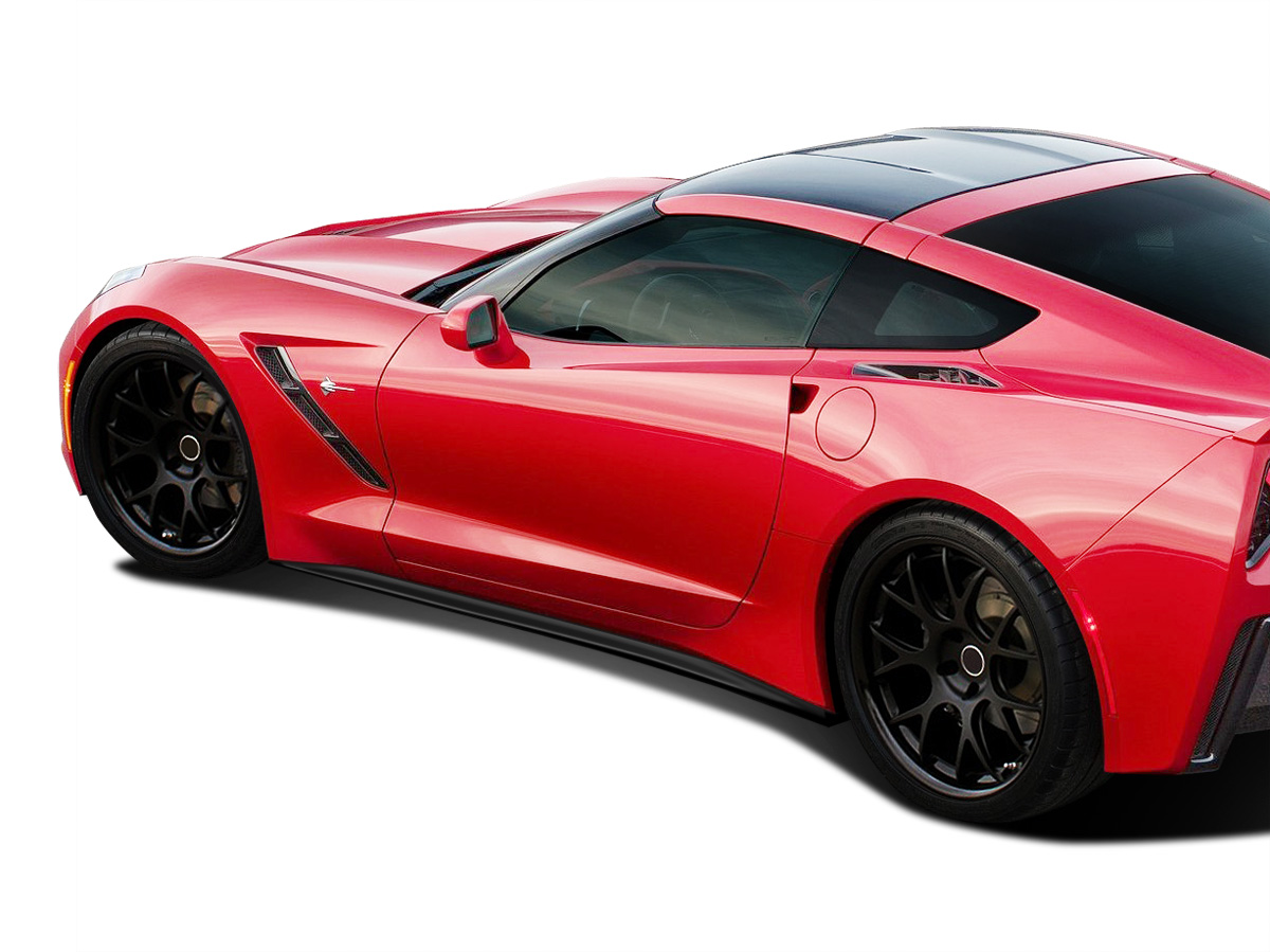 2014-2017 Corvette C7 Duraflex Apex, Side Skirts, Side Splitters - 2 Piece