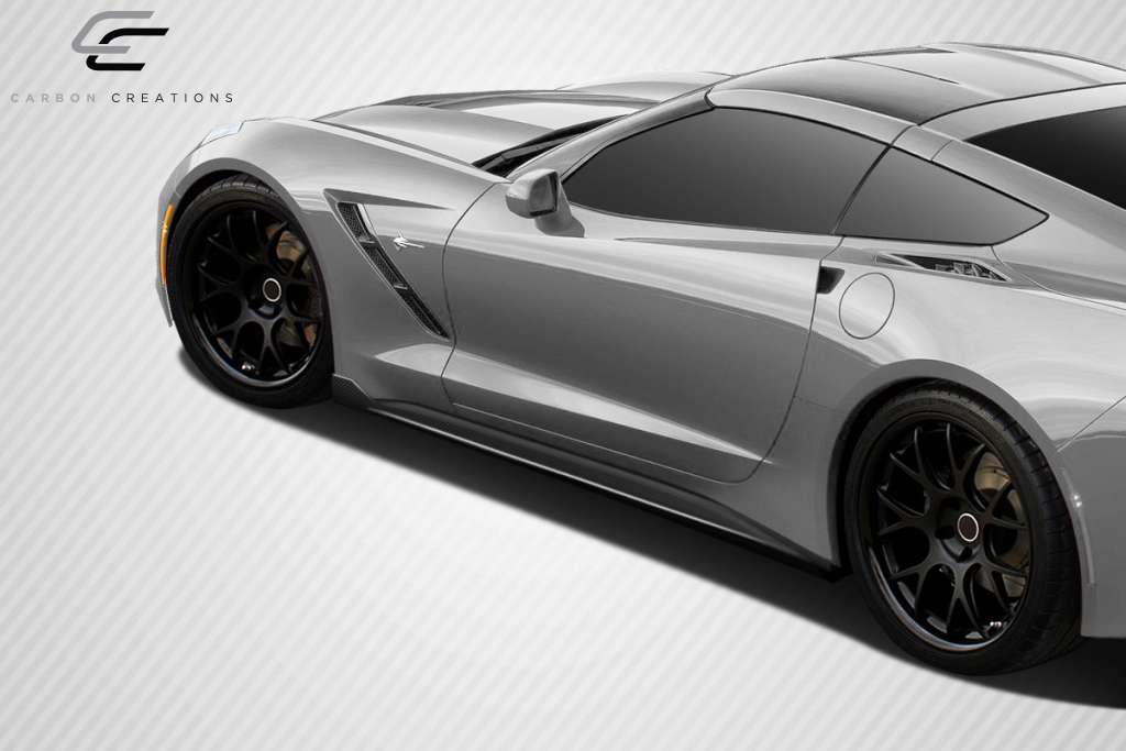 2014-2017 Corvette C7 Carbon Creations GT Concept Side Skirts Splitters - 2 Piece