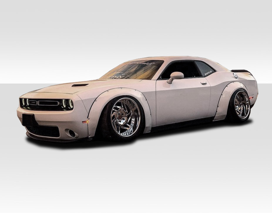 2008-2023 Dodge Challenger Duraflex Novara Wide Body Kit - 4 Piece - Includes No