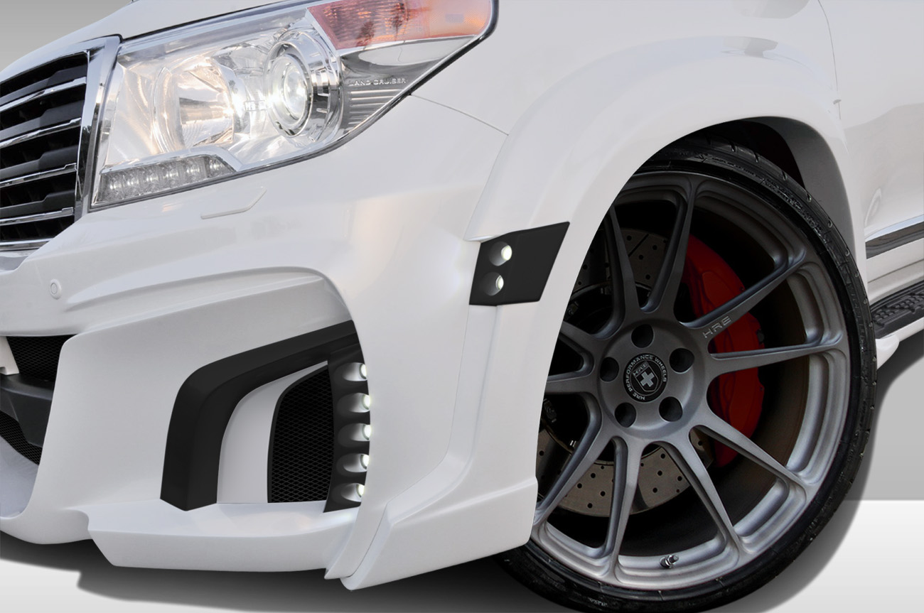 2013-2015 Toyota Land Cruiser Eros Version 1 Wide Body Front Fender Flares - 2 P