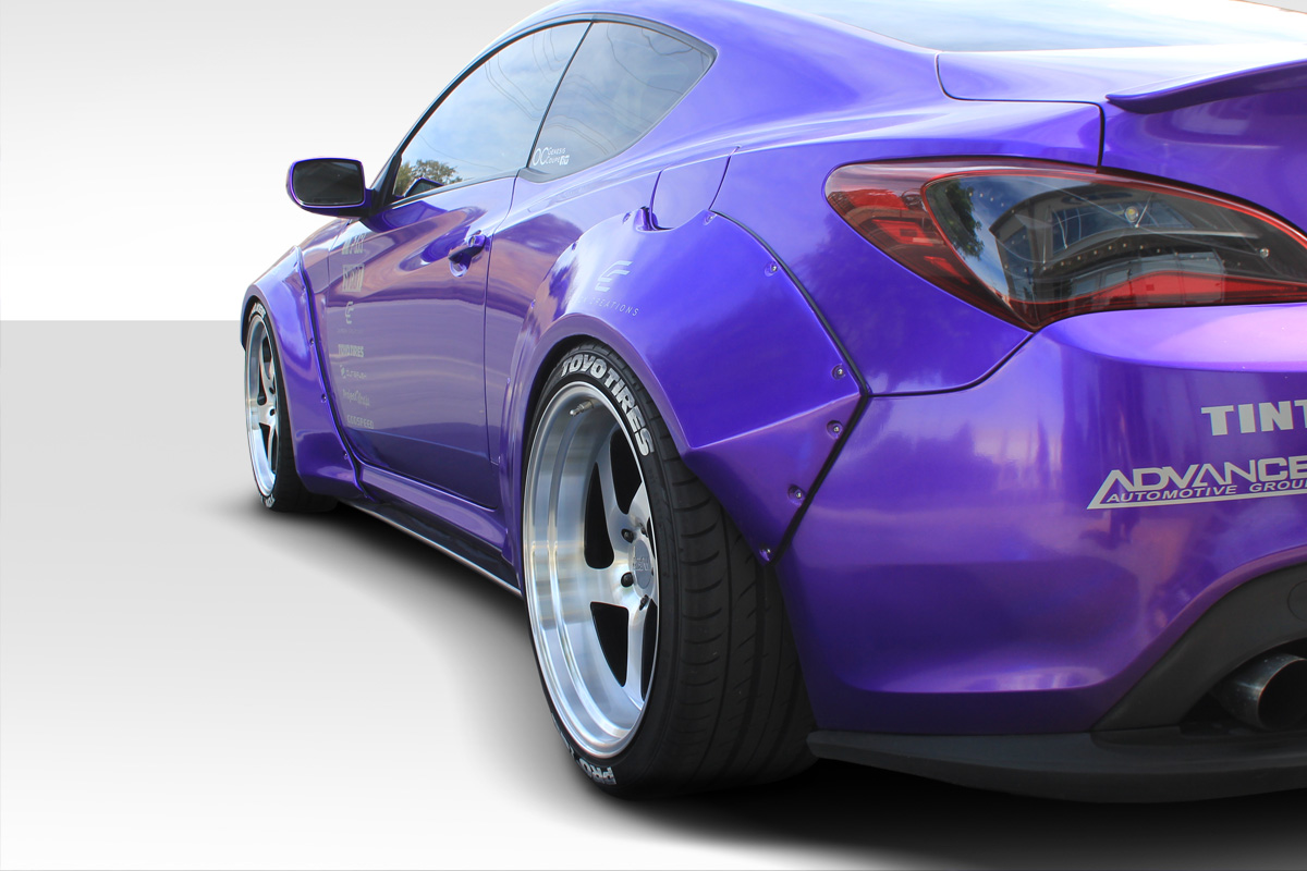 2010-2016 Hyundai Genesis Coupe 2DR Duraflex Circuit 75 MM Rear Fender Flares -
