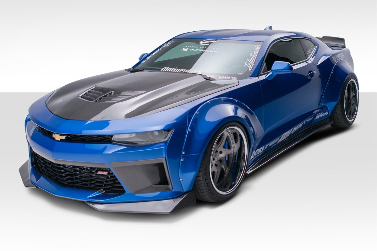 2016-17 Chevrolet Camaro Duraflex Grid Wide Body Kit - 4 Piece Fiberglass, Front/Rear Fender Flares