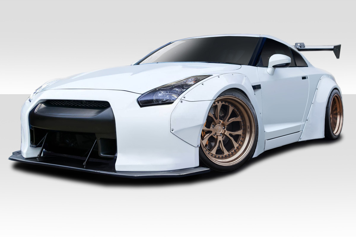 2009-2016 Nissan GT-R R35 Duraflex LBW Wide Body Kit - 8 Piece - Includes LBW Fr