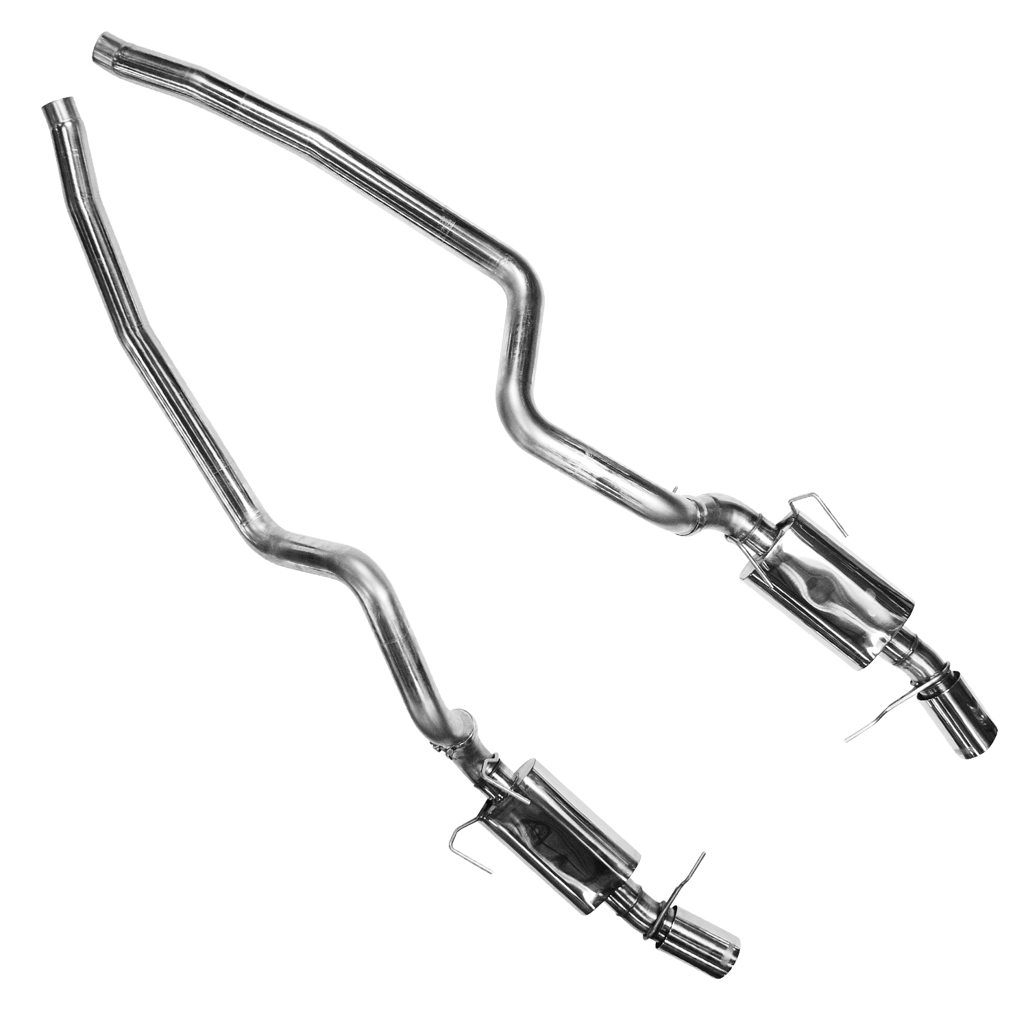 Cat Back Exhaust System 2.75x3" 11-14 Ford Mustang GT 5.0L 4V Stainless Steel Over The Axle Rear Pipes
