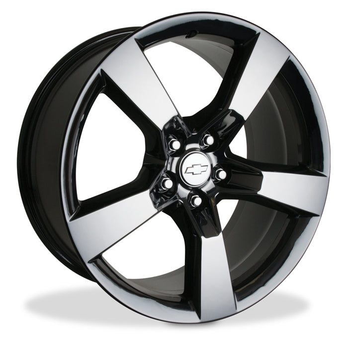 Black Chrome Wheel w/Black Center Cap & Lugs - 2010-2012 Camaro Wheel Exchange