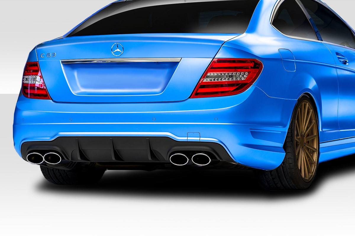 2012-2014 Mercedes C Class / C63 W204 Duraflex C63 Look Rear Diffuser - 1 Piece