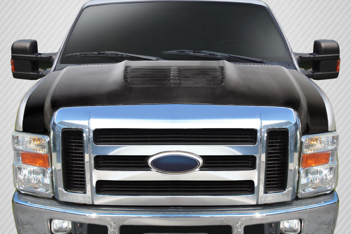 2008-2010 Ford Super Duty F250 F350 F450 Carbon Creations GT500 V2 Hood - 1 Piec