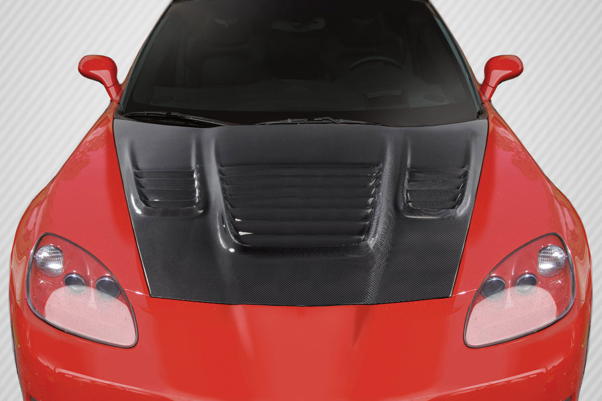 2005-2013 Chevrolet Corvette C6 Carbon Creations World Challenge Look Hood - 1 Piece