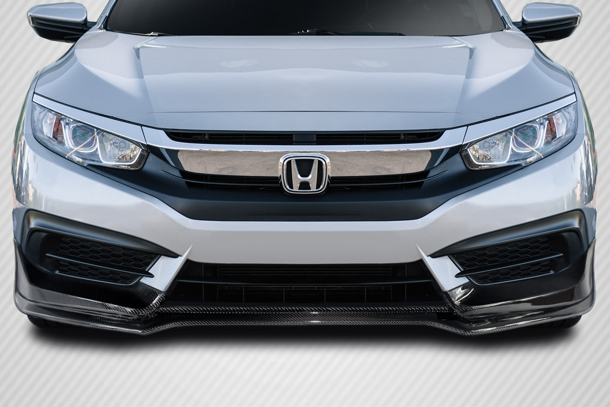 2016-2018 Honda Civic 2DR 4DR Carbon Creations Type M Front Lip Under Spoiler -