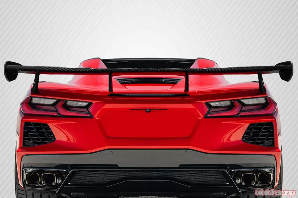 2020-2023 Chevrolet Corvette C8 Carbon Fiber Creations High Wing Spoiler - 1 Piece