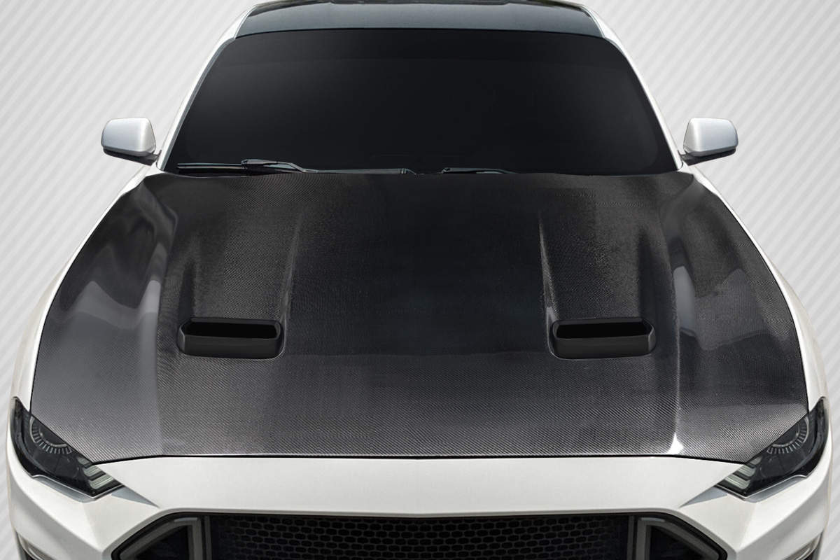 2018-2023 Ford Mustang Carbon Creations OEM Look Hood - 1 Piece