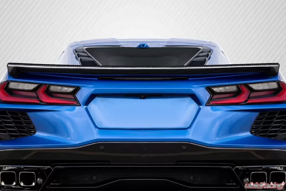 2020-2024 Chevrolet Corvette C8 Carbon Creations Gran Veloce Flush Mount Rear Wing Spoiler - 1 Piece