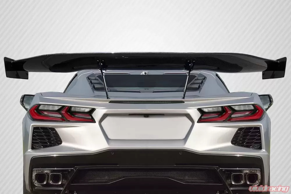2020-2024 Chevrolet Corvette C8 Carbon Creations Gran Veloce GT Rear Wing Spoiler - 5 Piece