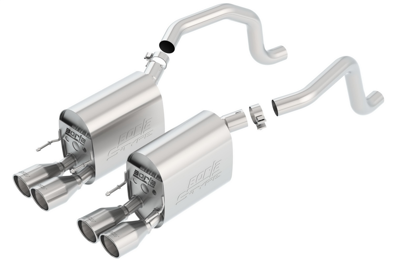 S-Type II Axle-Back Exhaust System, 2009-2013 Corvette C6 6.2L V8 Automatic/Manu