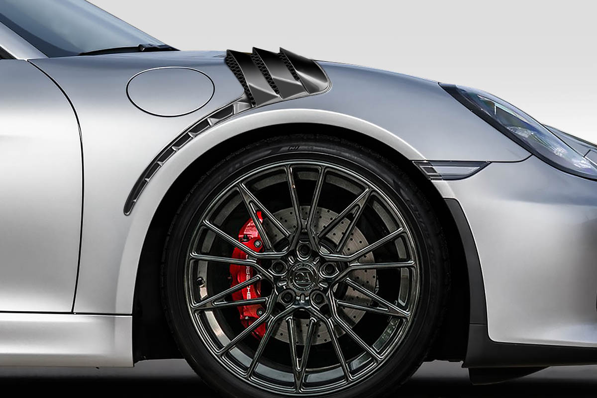 2013-2016 Porsche 981 Boxster Cayman Duraflex GT-2 RS Look Front Fenders - 2 Pie