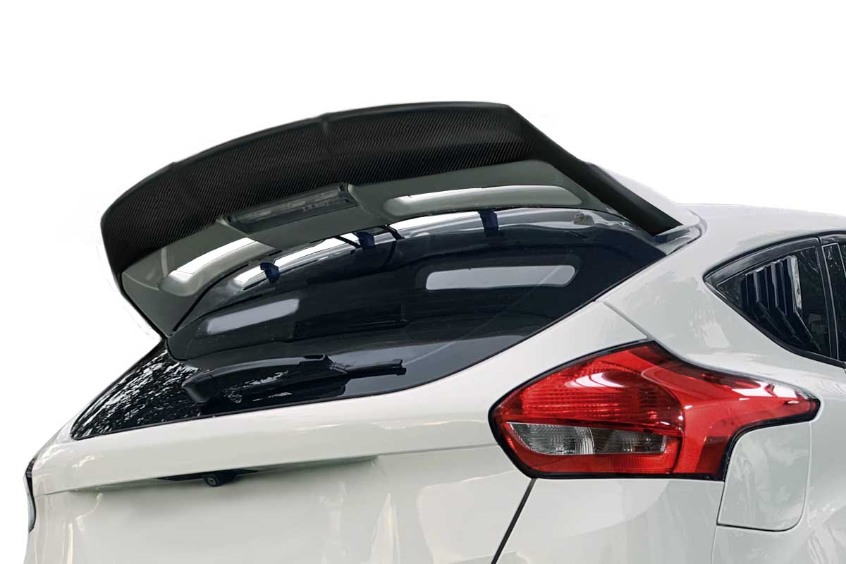 2015-2018 Ford Focus ST Carbon Creations Walla Rear Wing Spoiler Extension - 1 P