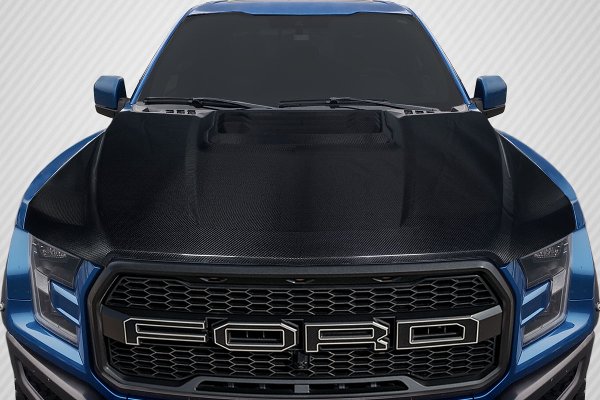 2017-2020 Ford Raptor Carbon Creations OEM Look Hood - 1 Piece