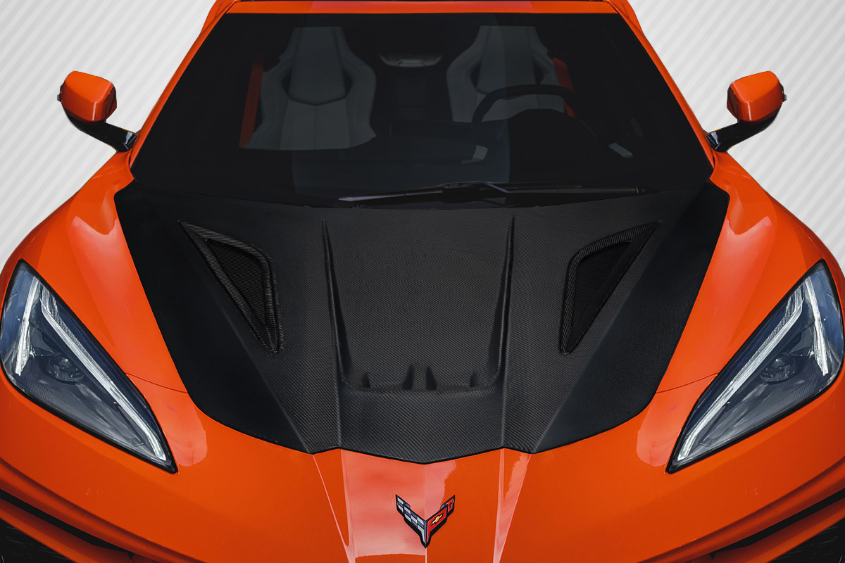 2020-2025 Chevrolet Corvette C8 Carbon Creations Savannah Hood - 3 Pieces