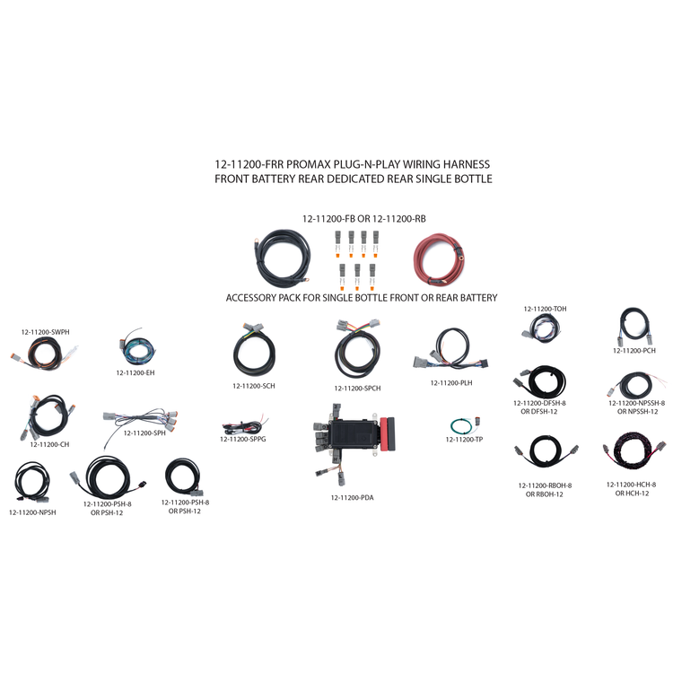 ProMax Plug-N-Play Wiring Harness - Battery Front – Dedicated Rear - Rear Bottle