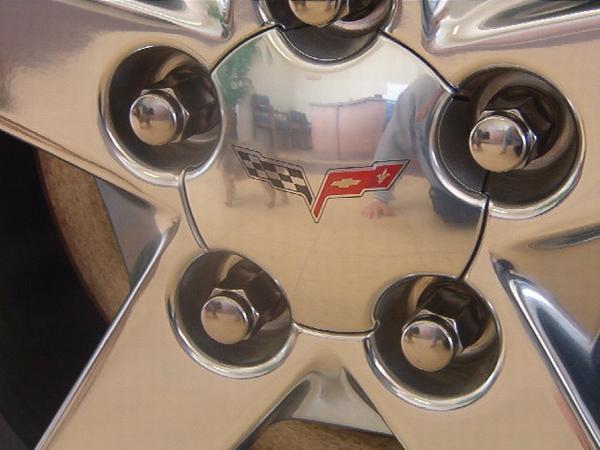 2005-13 C6 Corvette Wheel Center Cap Decal Set of 4,2" X 3/4"