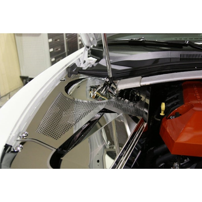 Camaro Inner Fender Covers Perforated Deluxe 7Pc w-Fuse Box Cover (Includes ZL1)