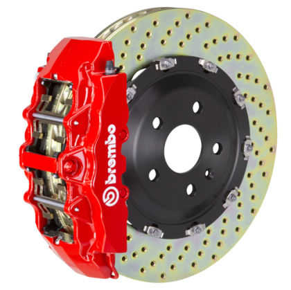 Brembo 20+ Corvette C8/C8 Z51 Rear GT BBK 6 Piston Cast 380x34 2pc Rotor Drilled