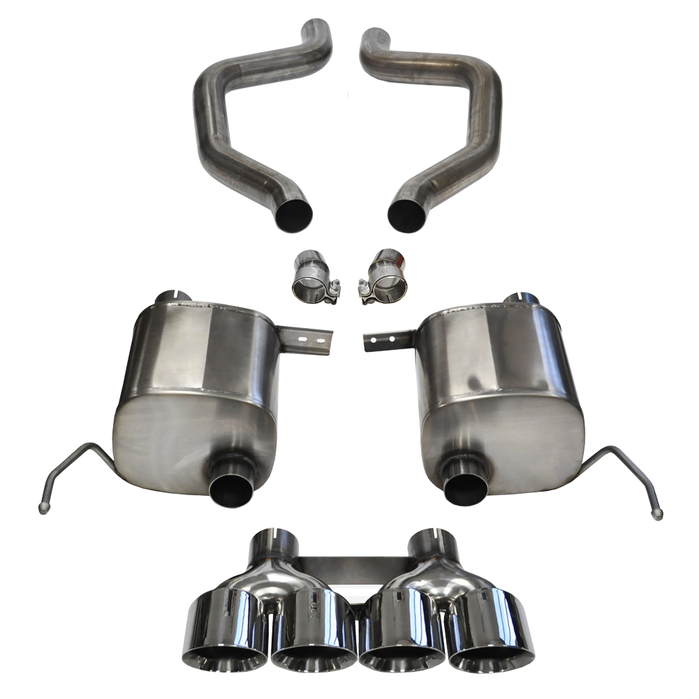 C7 Corvette Z06, CORSA EXTREME Axle-Back Performance Exhaust System, Quad 4.50" Round Tips