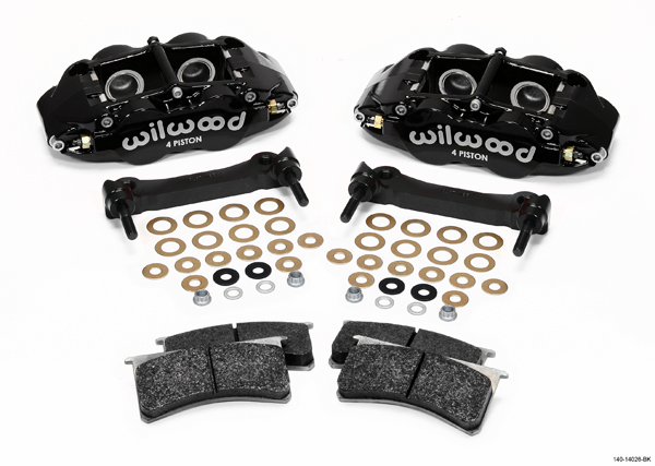 Forged Narrow Superlite 4R Caliper and Bracket Upgrade Kit for Corvette C5 and C6, Black