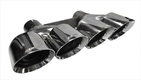 Quad 4.5 Inch Pro-Series Tip Kit Clamps Included Dual Rear Exit For Corsa C7 Exhaust Only Stainless Steel Corsa Performance