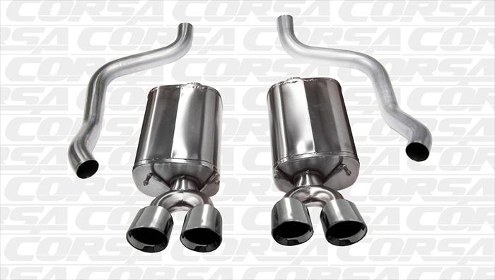 Corsa 09-13 Chevrolet Corvette C6 6.2L V8 Polished Sport Axle-Back Exhaust