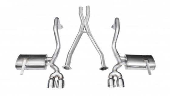 2.5 Inch Cat-Back Plus X-Pipe Xtreme Exhaust Dual Rear Exit 3.5 Inch 97-04 Chevy Corvette C5 Plus Z06 5.7L V8 Stainless Steel Co