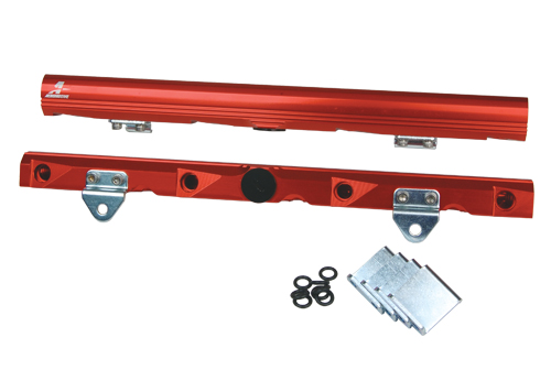 Aeromotive Fuel Rails, Billet Aluminum, Red Anodized, Corvette, 7.0L, LS7 Pair