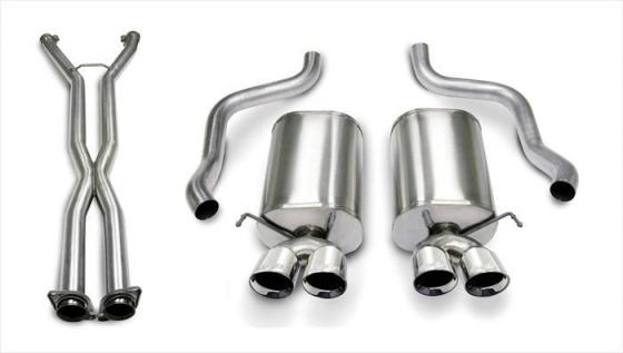 2.5 Inch Cat-Back Sport Dual Exhaust 3.5 Inch Tips 05-08 Corvette Manual/A4 Auto Trans 6.0L/6.2L Stainless Steel Corsa Performan