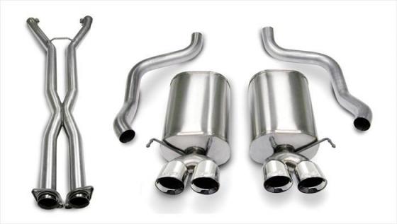 2.5 Inch Cat-Back Sport Dual Exhaust 3.5 Inch Tips 05-08 Corvette A6 Auto Trans 6.0L/6.2L Stainless Steel Corsa Performance