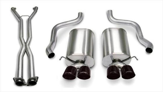 2.5 Inch Cat-Back Sport Dual Exhaust 3.5 Inch Tips 05-08 Corvette A6 Auto Trans 6.0L/6.2L Stainless Steel Corsa Performance