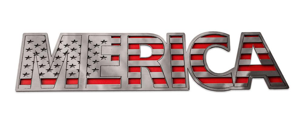 MERICA Polished Stainless Emblem 1pc MERICA Polished Stainless Emblem 1pc, ; Sold as a 1-Piece Unit, ; Polished