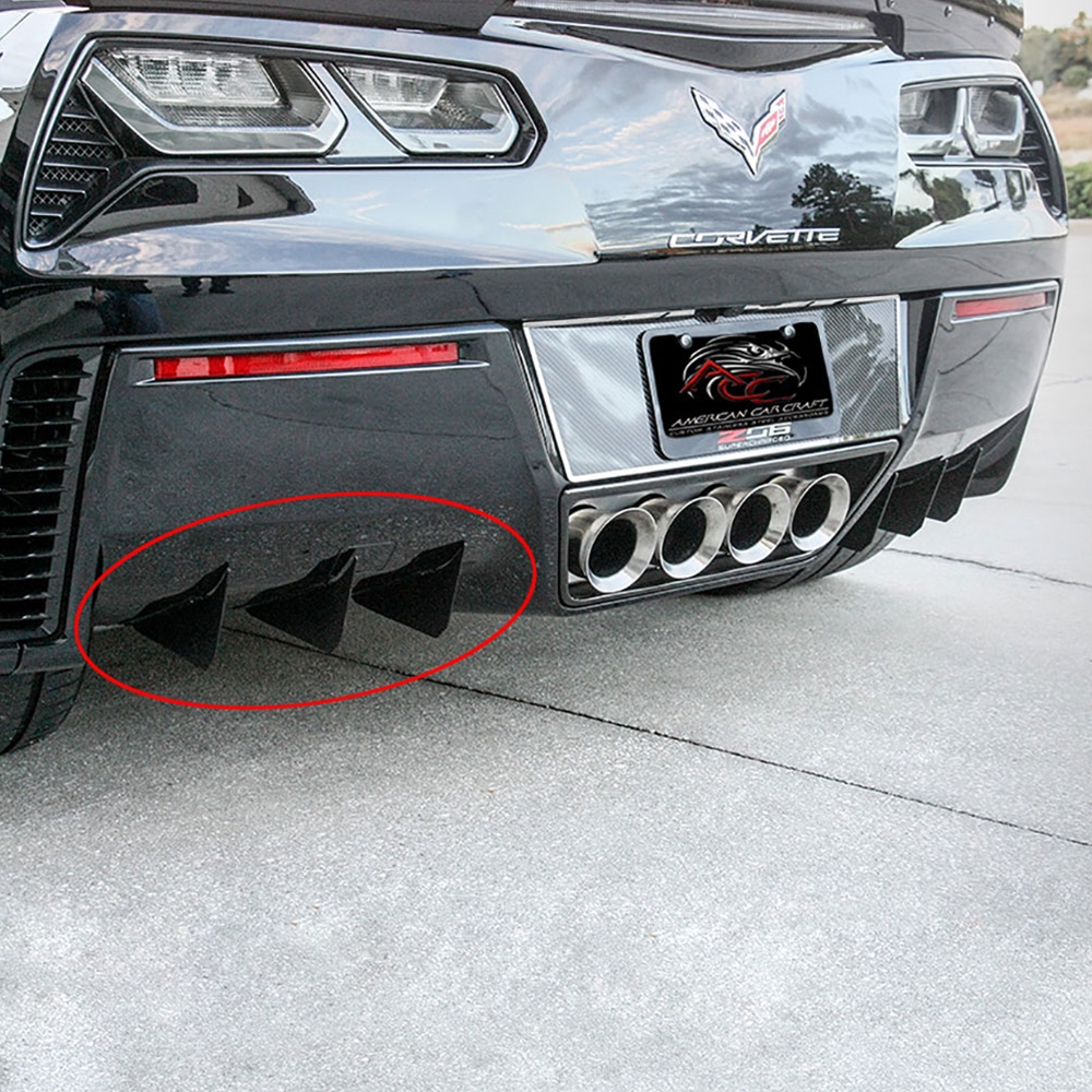 C7 Stingray, Z51, Z06, Grand Sport Corvette Rear Diffuser Fins 6 Piece Kit