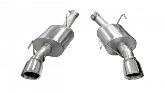 2.5 Inch Axle-Back Xtreme Dual Exhaust 4.0 Inch Tips 05-10 Mustang GT 4.6L/Shelby GT500 5.4L Stainless Steel Corsa Performance